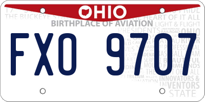 OH license plate FXO9707