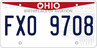 OH license plate FXO9708