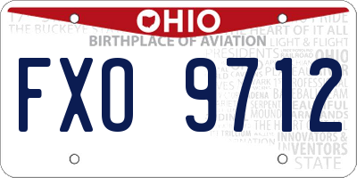 OH license plate FXO9712