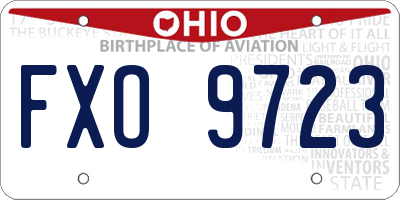 OH license plate FXO9723