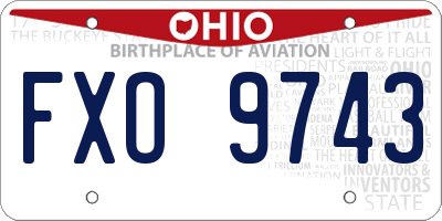 OH license plate FXO9743