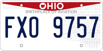 OH license plate FXO9757