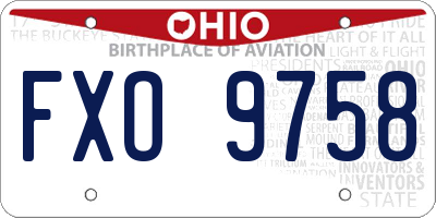 OH license plate FXO9758