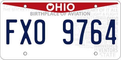 OH license plate FXO9764