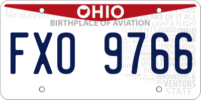 OH license plate FXO9766