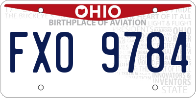 OH license plate FXO9784