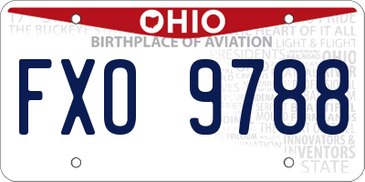 OH license plate FXO9788