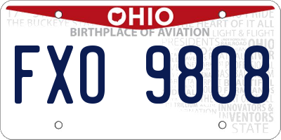 OH license plate FXO9808