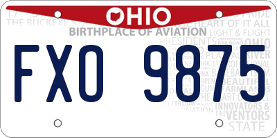 OH license plate FXO9875