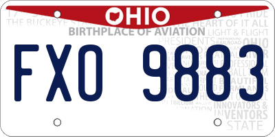 OH license plate FXO9883