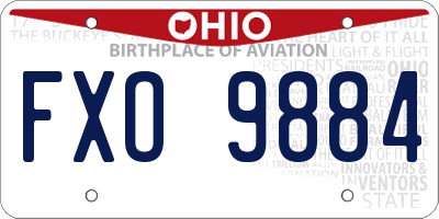 OH license plate FXO9884