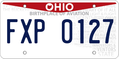 OH license plate FXP0127