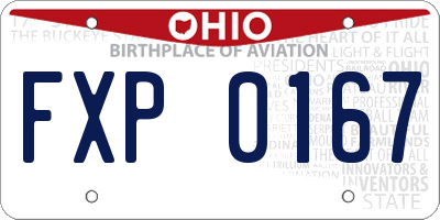 OH license plate FXP0167