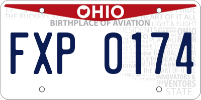 OH license plate FXP0174