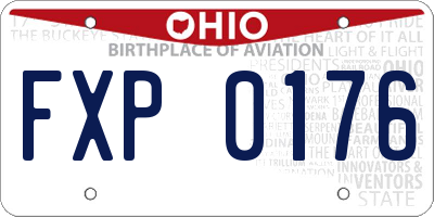 OH license plate FXP0176