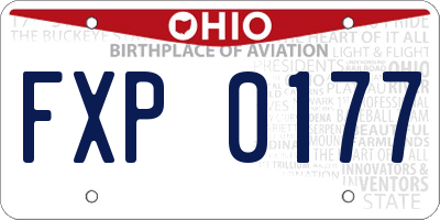 OH license plate FXP0177