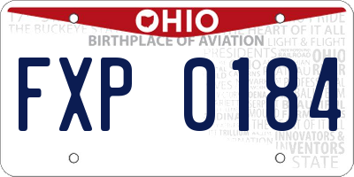 OH license plate FXP0184