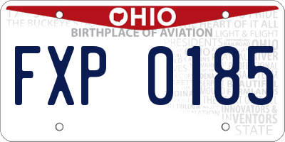 OH license plate FXP0185