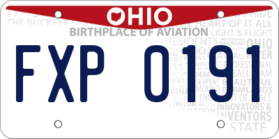 OH license plate FXP0191