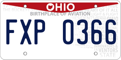 OH license plate FXP0366