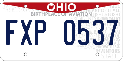 OH license plate FXP0537