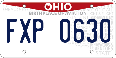 OH license plate FXP0630