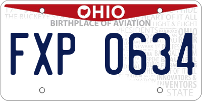 OH license plate FXP0634