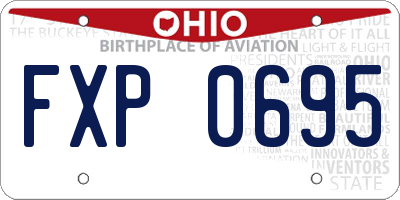 OH license plate FXP0695