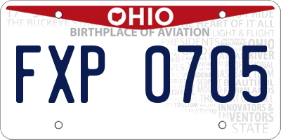 OH license plate FXP0705