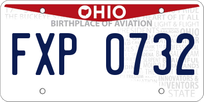 OH license plate FXP0732