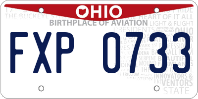 OH license plate FXP0733