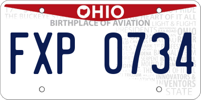 OH license plate FXP0734