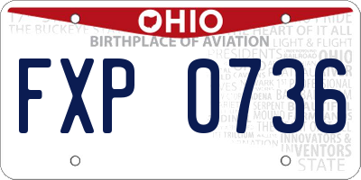 OH license plate FXP0736