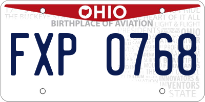 OH license plate FXP0768