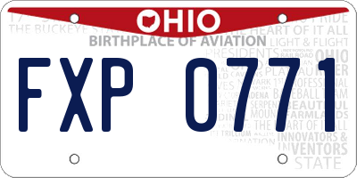 OH license plate FXP0771