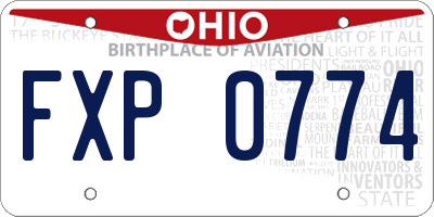OH license plate FXP0774