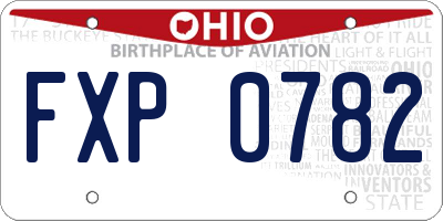 OH license plate FXP0782