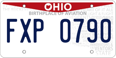 OH license plate FXP0790