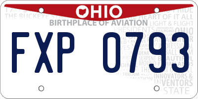 OH license plate FXP0793