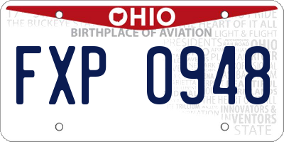 OH license plate FXP0948
