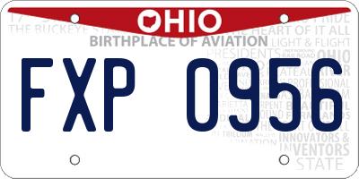 OH license plate FXP0956