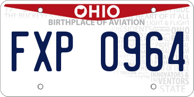 OH license plate FXP0964