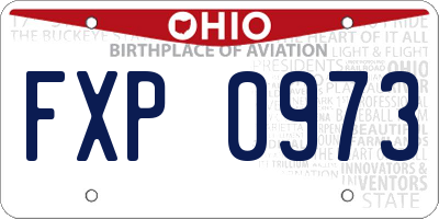 OH license plate FXP0973
