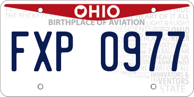 OH license plate FXP0977