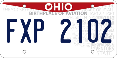 OH license plate FXP2102
