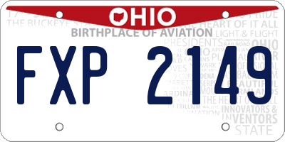 OH license plate FXP2149