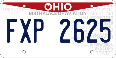 OH license plate FXP2625