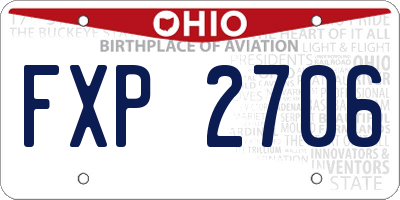 OH license plate FXP2706