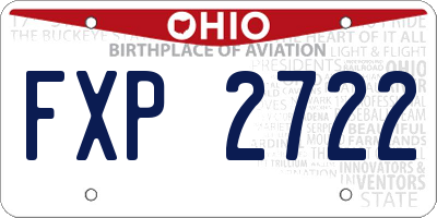 OH license plate FXP2722