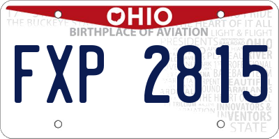 OH license plate FXP2815